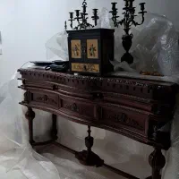 دوعدد کنسول چوب،آنتیک درحد نونو|بوفه، ویترین، کنسول|مشکیندشت, |دیوار