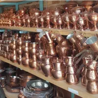 فروش ظروف مسی به صورت یکجا|ظروف پخت‌وپز|شیراز, شاهچراغ|دیوار