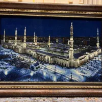 تابلو فرش دستباف (داخلش چله ابریشم کار شده)