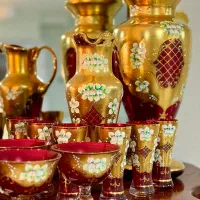 کریستال اگرمن طلاکوب آکبندآنتیک قدیمی جهیزیه دکوری|ظروف سرو و پذیرایی|تهران, پونک|دیوار