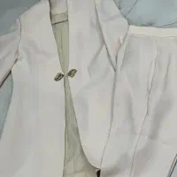 کت شلوار زنانه کرم سایز ۳۸