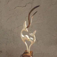 غزال چوبی|صنایع دستی و سایر لوازم تزئینی|رشت, بازار|دیوار