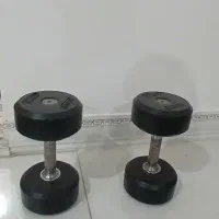 دمبل ایوانکو پرسی لاستیک فشرده دسته استیل.15 kilo