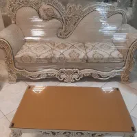 مبل ۷نفره کلاسیک بامیزعسلی مناسب جهیزیه درحدنونونو