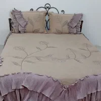 تخت خواب فر فورژه + روتختی مخمل ۵ تیکه|تخت و سرویس خواب|شاهرود, |دیوار