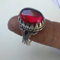 انگشتر مردانه نقره  یاقوت سرخ شمش آلمان ۹.۶۶ گرم|جواهرات|قوچان, |دیوار