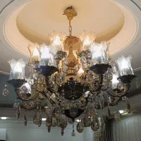 لوستر برنجی ۸شاخه ۱۶شعله