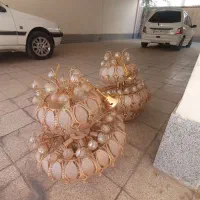 2عدد لوستر شاه عباسی15 شاخه با لامپ مناسب جهیزیه