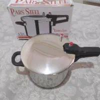 زودپز پارس استیل 6 لیتری با درب پیرکس و سبد بخارپز