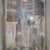 سرویس قاشق چنگال ۱۲۹ پارچه استیل چمدانی Unique|ظروف سرو و پذیرایی|اهواز, مهرشهر|دیوار