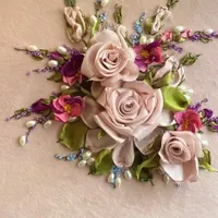 آماده سازی گل روبانی برای کت و لباس مجلسی|گل مصنوعی|بندر انزلی, معلم|دیوار