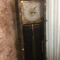 ساعت برنز و مبل تمام چرم ترکیه|مبلمان خانگی و میز عسلی|خوی, |دیوار