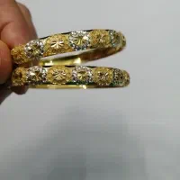 دو عدد النگوی نقره ی یزد