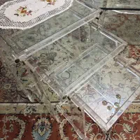 میز جلو مبلی شیشه ای با سه تا میز عسلی|مبلمان خانگی و میز عسلی|رشت, معلم|دیوار