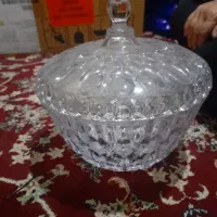 سطل و جا دستمال ظروف شیشه ای
