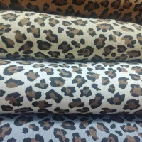 پارچه تریکو کبریتی کشی  کیلویی طرح پلنگی