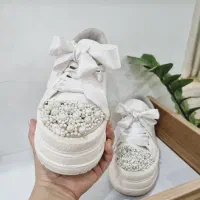 کفش کتونی مجلسی عروس عقد سایز ۳۷ لژ ۷ سانت|کیف، کفش، کمربند|قرچک, شهرک طلائیه|دیوار