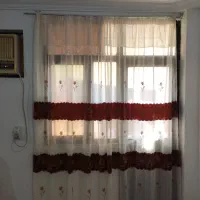 دو عدد پرده حریر مخمل باف سالم|پرده، رانر، رومیزی|بندرعباس, |دیوار