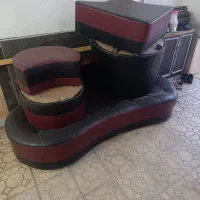 مبل هشت نفره زیبا و سالم|مبلمان خانگی و میز عسلی|باغ حلی, |دیوار