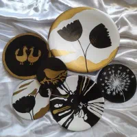 دیوارکوب سفالی طرح قاصدک