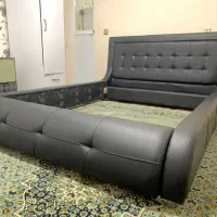 تخت چرمی و ۲ عدد پاختی|تخت و سرویس خواب|تهران, شهرک فرهنگیان|دیوار