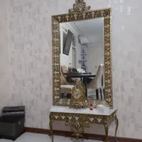 آیینه شمعدان تمام برنز