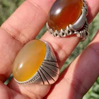 انگشتر نقره عقیق عسلی|جواهرات|بندرعباس, |دیوار