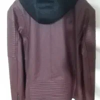 کاپشن چرم زرشکی|لباس|سلماس, |دیوار