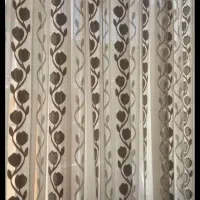 پرده حریر طرح دار و آستر