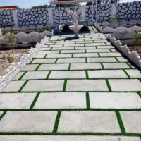 سیمانکاری با طرح سنگ ورنگ کاری|خدمات پیشه و مهارت|آذرشهر, |دیوار