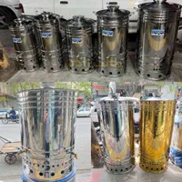 تولید سماور طلایی بزرگ استیل مجلسی گازی هییتی