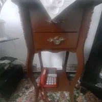 میز تلفن چوبی کشو دار