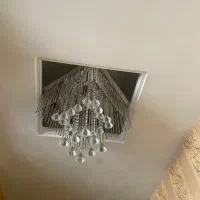 سه عدد لوستر رنگی رنگی و یک عدد پرده کریستال|لوستر و چراغ آویز|تهران, مجیدآباد|دیوار