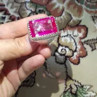 انگشتر یاقوت کلکسیونی سنگین وزن باسنگ قیراطی