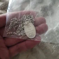 پلاک و زنجیر نقره معاوضه با انگشتر