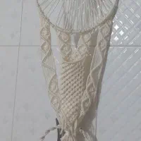 گلدان مکرومه باگل مصنوعی وجاحوله ای مکرومه|گل مصنوعی|کرمانشاه, |دیوار