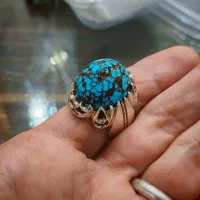 انگشتر فیروزه ناب نیشابوری مغز سنگ|جواهرات|بجنورد, |دیوار