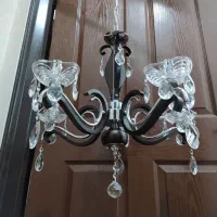 لوستر چوبی فلزی ۵ شعله|لوستر و چراغ آویز|تبریز, |دیوار