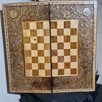 تخته نرد معرق گل و بوته