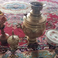 سماور زغالی و گلدان و...