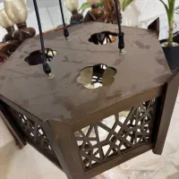 دو عدد لوستر چوبی تمیز و سالم