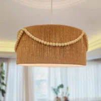 لوستر و آباژور دستساز با رافیا سبک بوهو و طبیعی|لوستر و چراغ آویز|کرج, گلشهر|دیوار