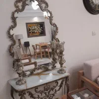 آیینه و شمعدان برنز