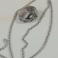 انگشتر وزنجیر کرال نقره|جواهرات|نیشابور, شهرک اندیشه|دیوار