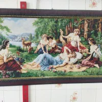 دوقطعه تابلونقاشی پارچه ای