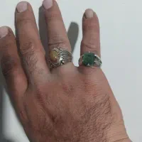 انگشتر ،زمرد ،اوپال