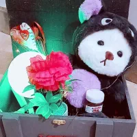 جعبه ولنتاین کادو داده شده ک نمخامش کاملا نو|اسباب‌بازی بچه|گنبد کاووس, |دیوار