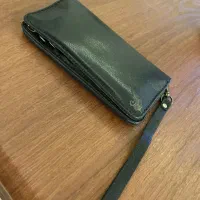 کیف پول چرم دست دوز مشکی