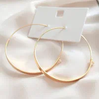 گوشواره تمام حلقه ای مدل طلایی|بدلیجات|خرم‌آباد, |دیوار