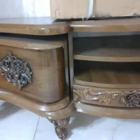 میز تلویزیون چوبی چوب منبت